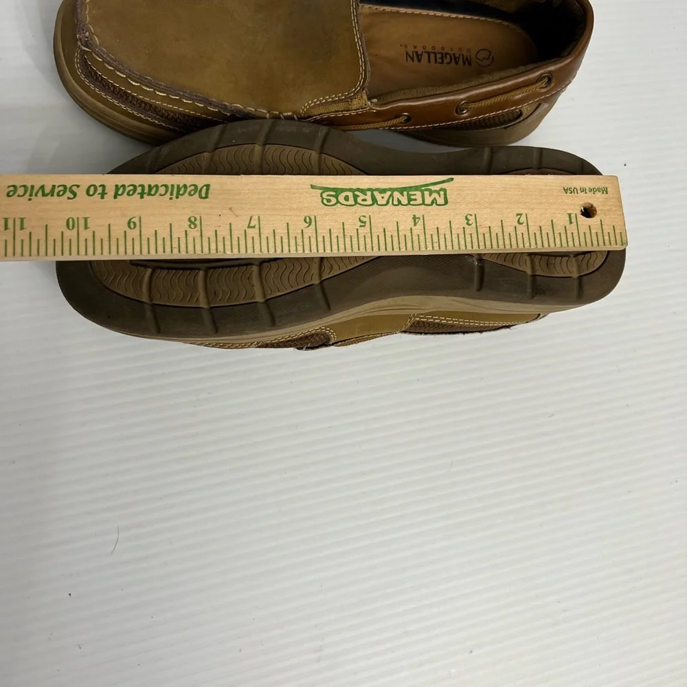 Magellan Outdoors Leather Boat Shoes Men's Size 8D Brown